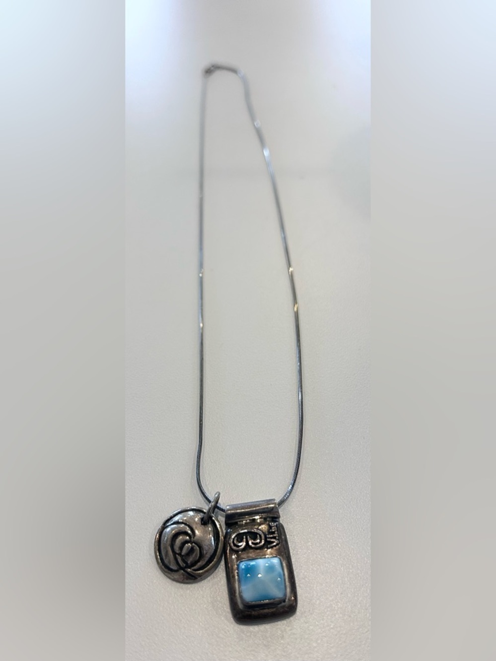 Sterling Silver Necklace With Caribbean Pendants